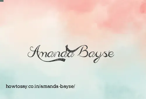 Amanda Bayse
