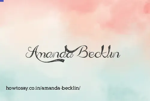 Amanda Becklin