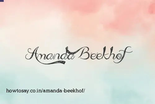 Amanda Beekhof