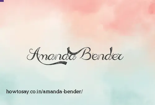 Amanda Bender
