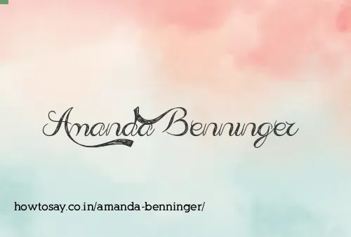 Amanda Benninger