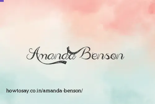 Amanda Benson