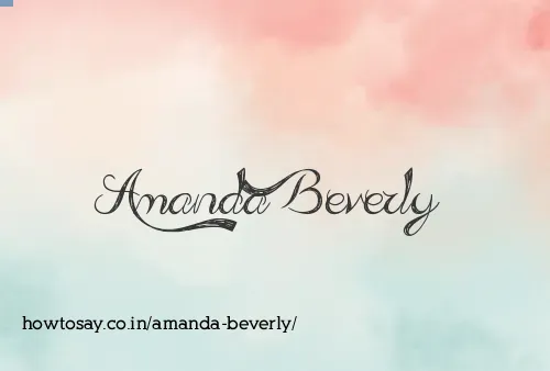 Amanda Beverly