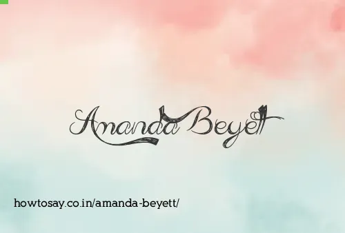 Amanda Beyett