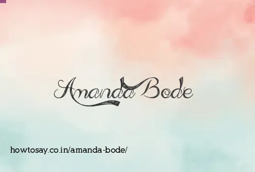 Amanda Bode