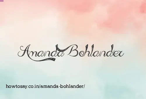 Amanda Bohlander