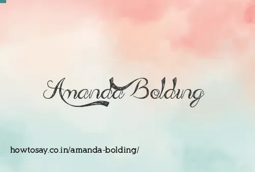 Amanda Bolding
