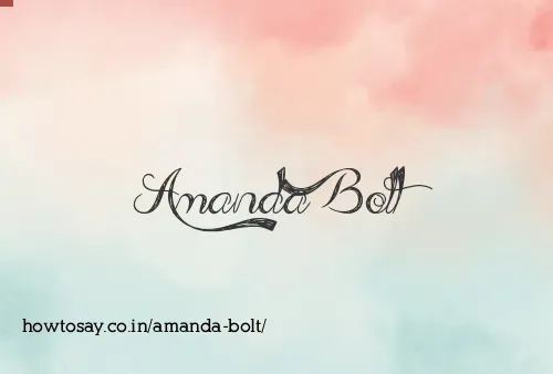Amanda Bolt