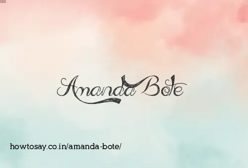 Amanda Bote