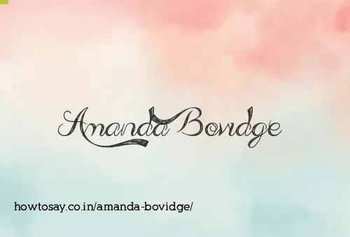 Amanda Bovidge