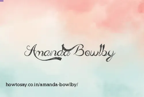 Amanda Bowlby