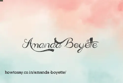 Amanda Boyette