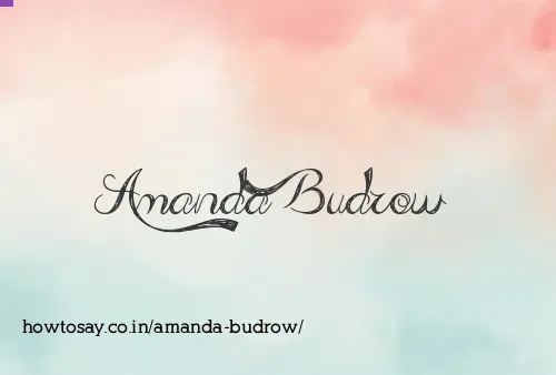 Amanda Budrow