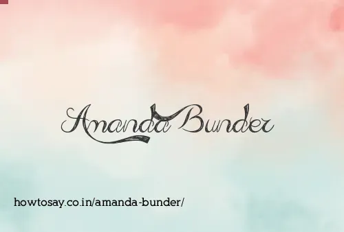 Amanda Bunder