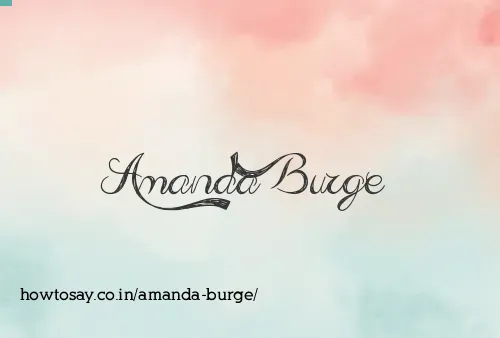 Amanda Burge