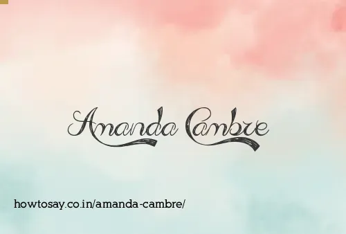 Amanda Cambre