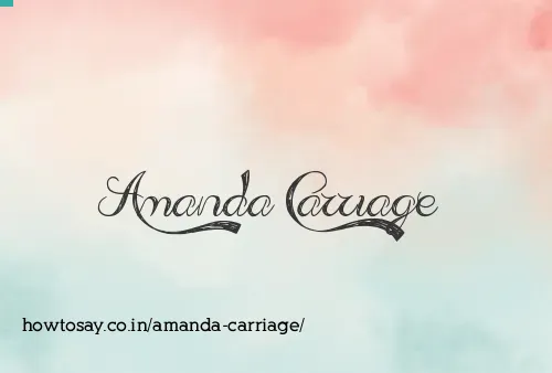 Amanda Carriage