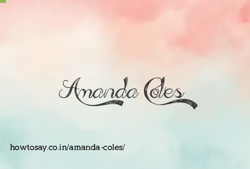 Amanda Coles