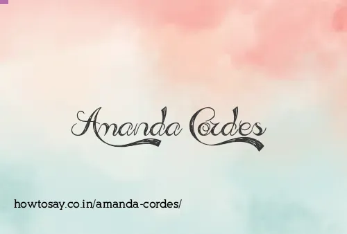 Amanda Cordes