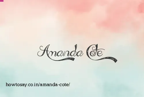 Amanda Cote