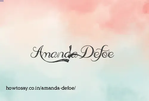 Amanda Defoe