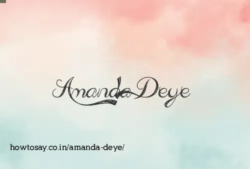 Amanda Deye