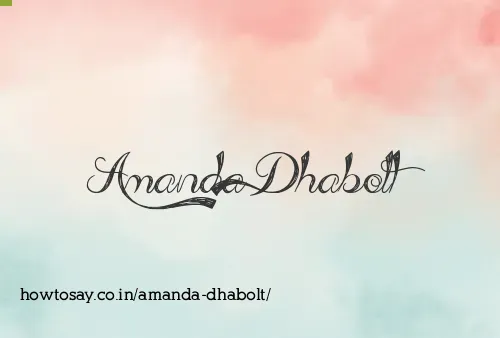 Amanda Dhabolt