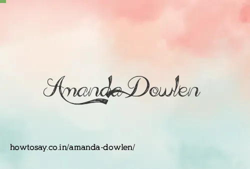 Amanda Dowlen