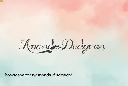 Amanda Dudgeon