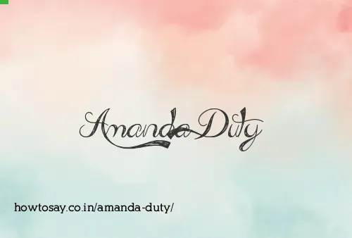 Amanda Duty