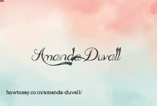 Amanda Duvall