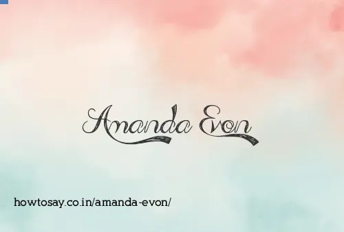 Amanda Evon