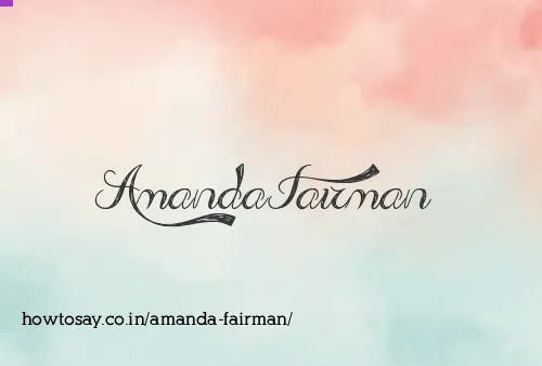 Amanda Fairman