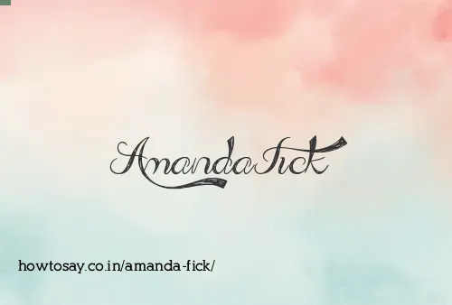 Amanda Fick