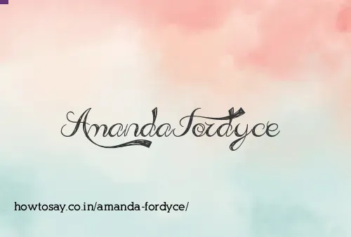 Amanda Fordyce