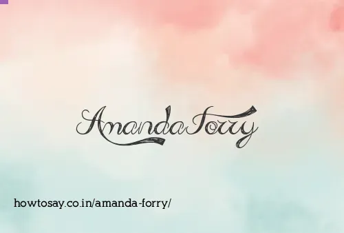 Amanda Forry