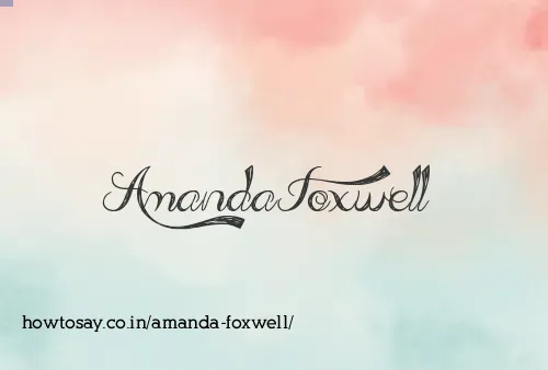 Amanda Foxwell