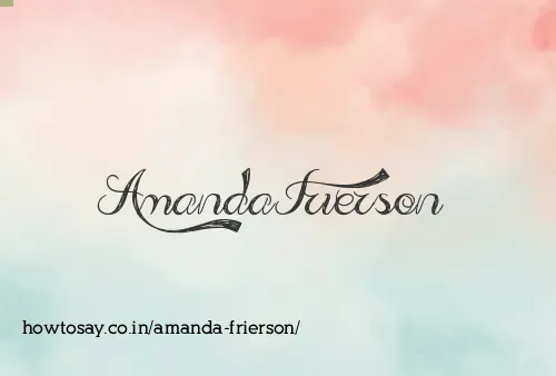 Amanda Frierson