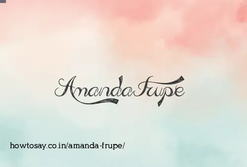 Amanda Frupe