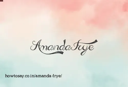 Amanda Frye