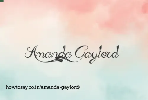 Amanda Gaylord
