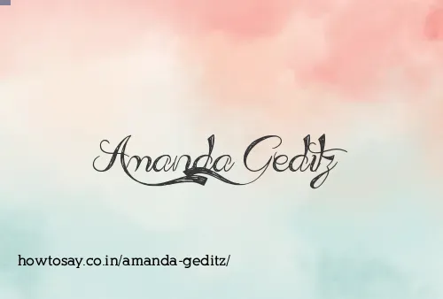 Amanda Geditz