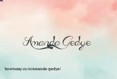 Amanda Gedye