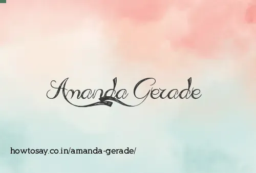 Amanda Gerade