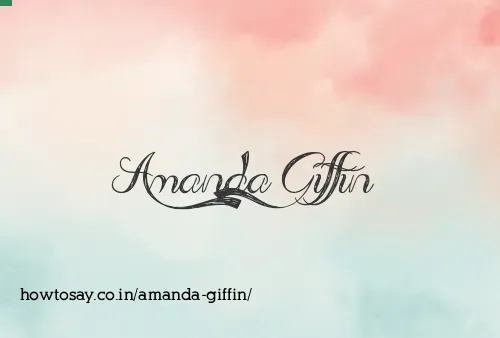 Amanda Giffin