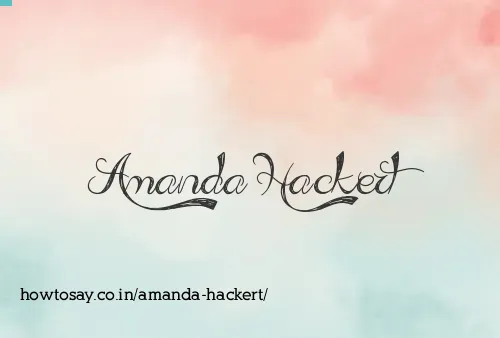 Amanda Hackert