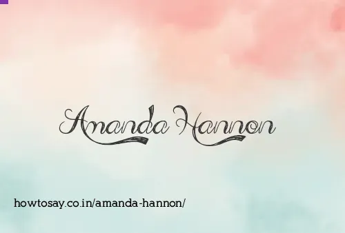 Amanda Hannon