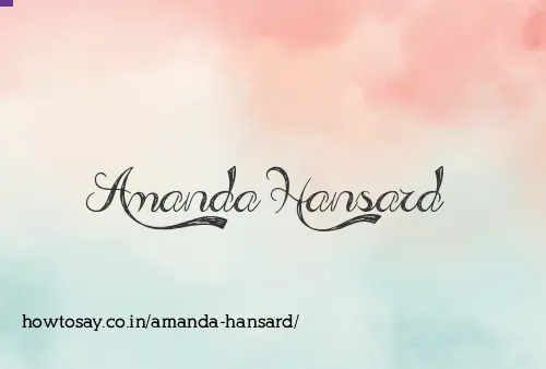 Amanda Hansard