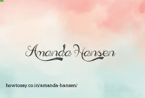 Amanda Hansen