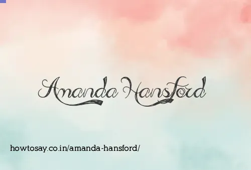 Amanda Hansford